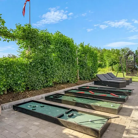 Lovely With Mini Golf Course, Sauna, Wilderness Bath And View Of The Fjord Holiday home Vinderup